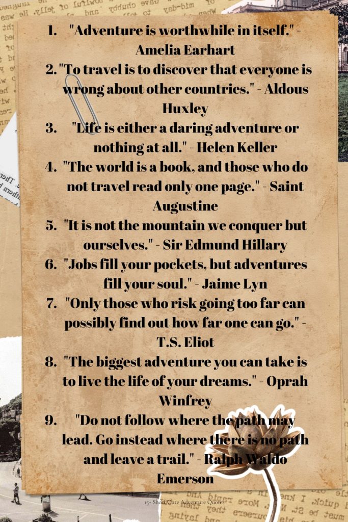 Famous Adventure Quotes