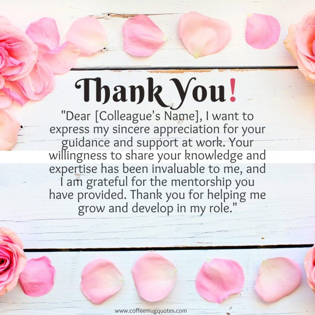 thank you for your guidance and support