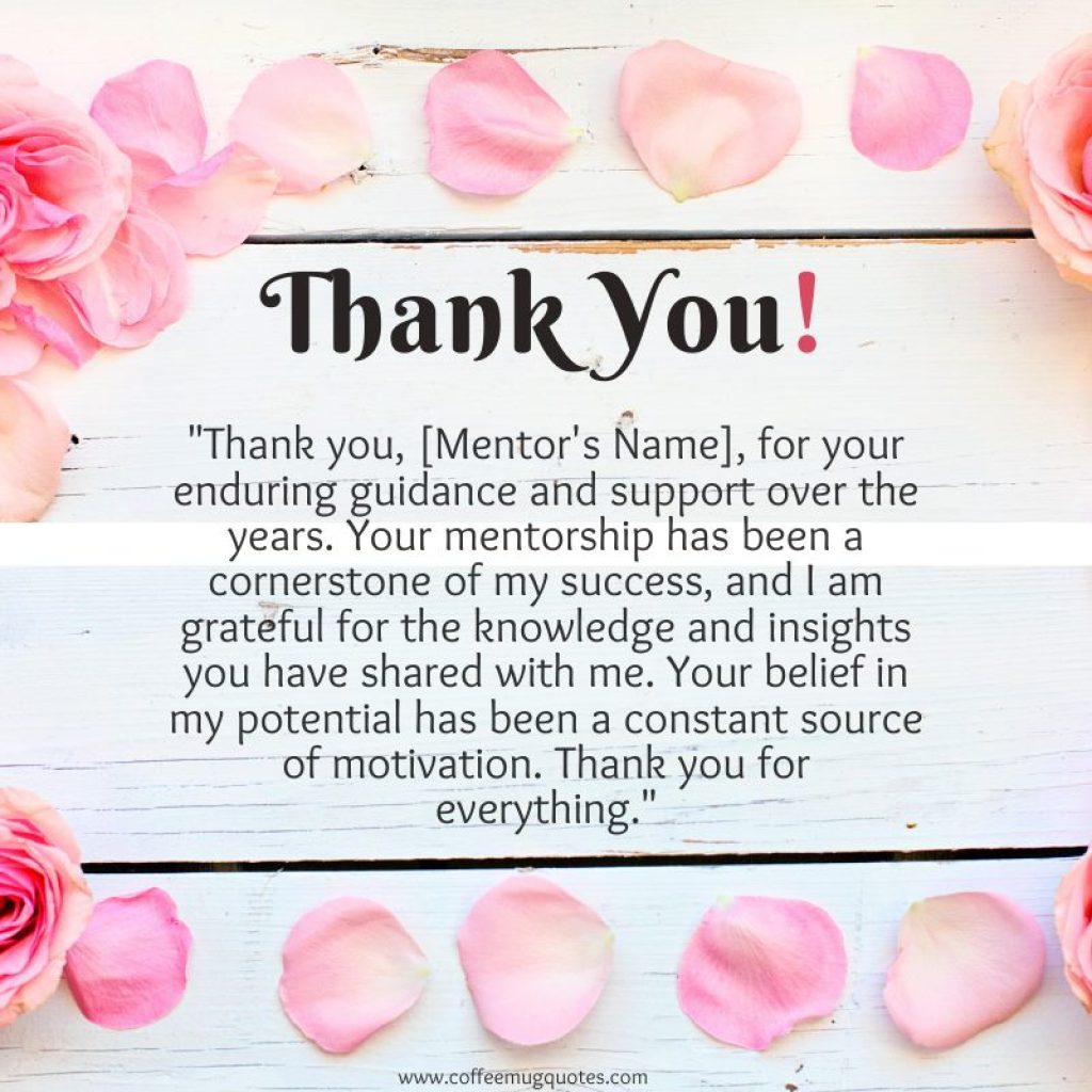 thank you for your guidance and support