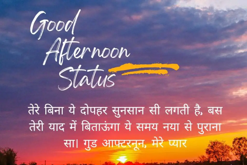 good afternoon message in hindi