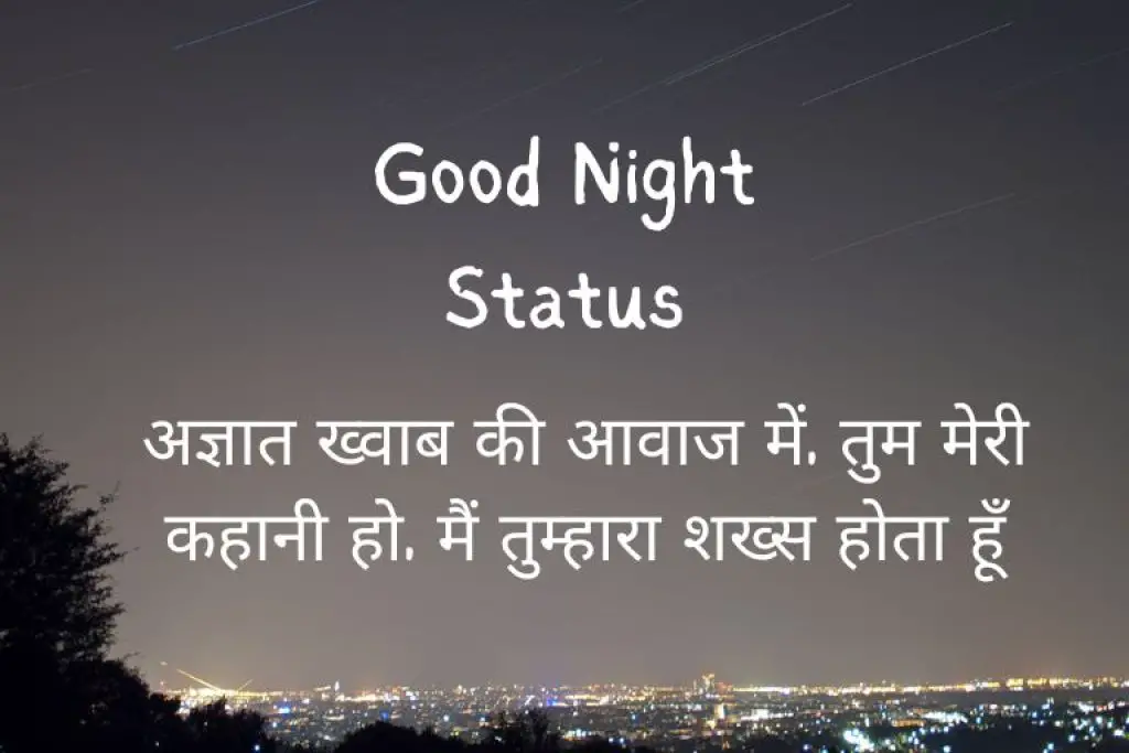 good night status in hindi